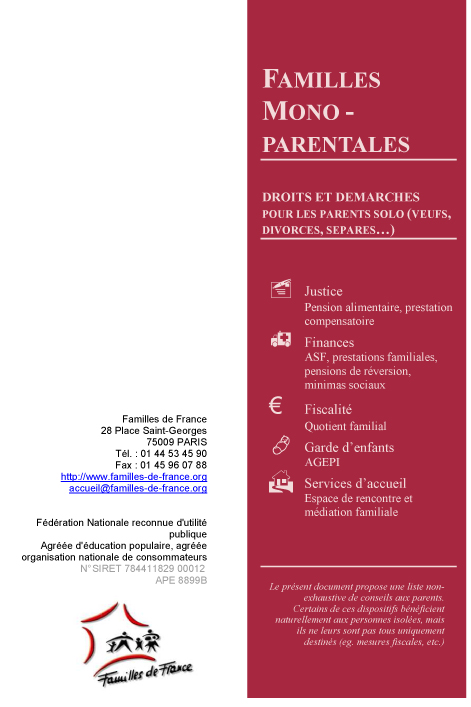 familles monoparentales